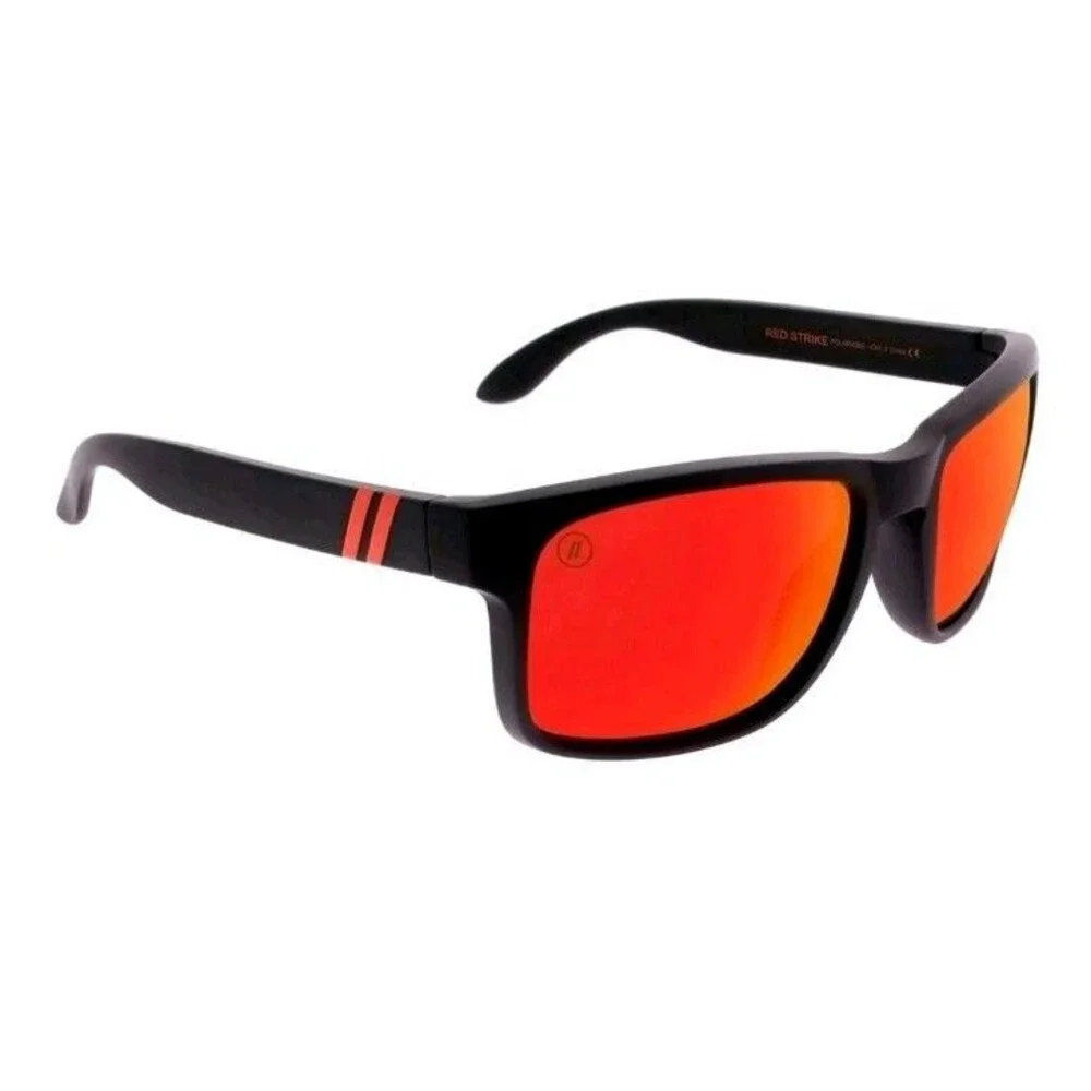 Blenders Canyon Polarized Sunglasses Black Red Strike New with Box
